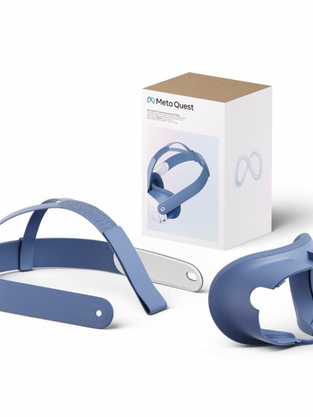 Meta Quest 3 Fabric Facial Interface and Head Strap - Elemental Blue NEW